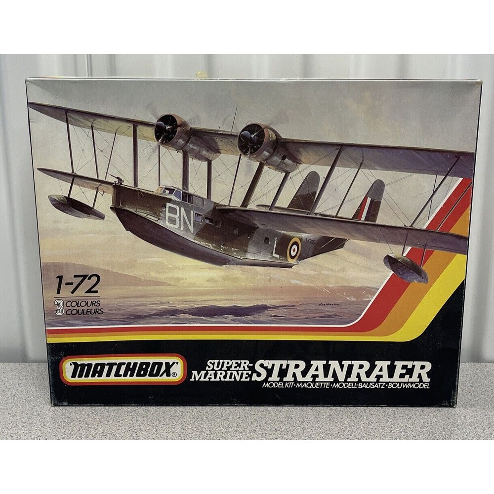 Matchbox Super-Marine Stranraer British Biplane Seaplane New In Opened Box 1/72